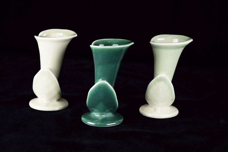 A Collection of Three Rookwood Bud Vases, Mold #6591, 1954