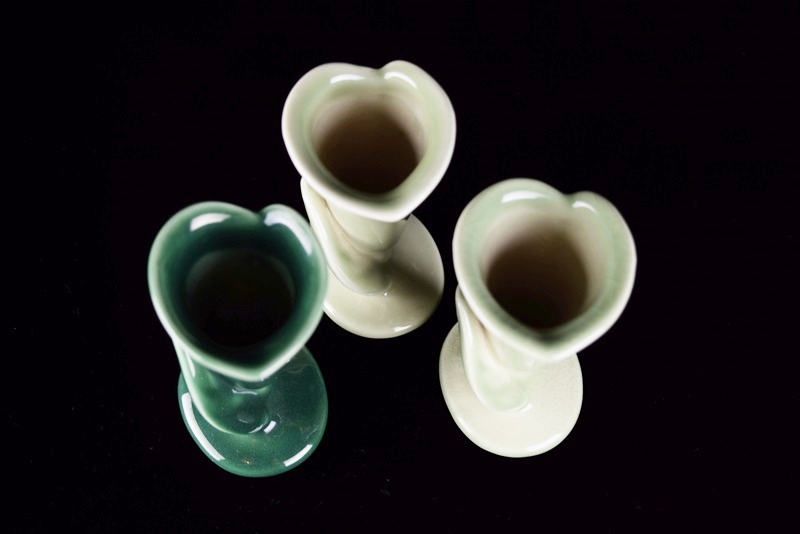 A Collection of Three Rookwood Bud Vases, Mold #6591, 1954