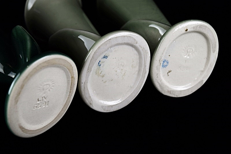 A Collection of Three Rookwood Bud Vases, Mold #6591, 1954