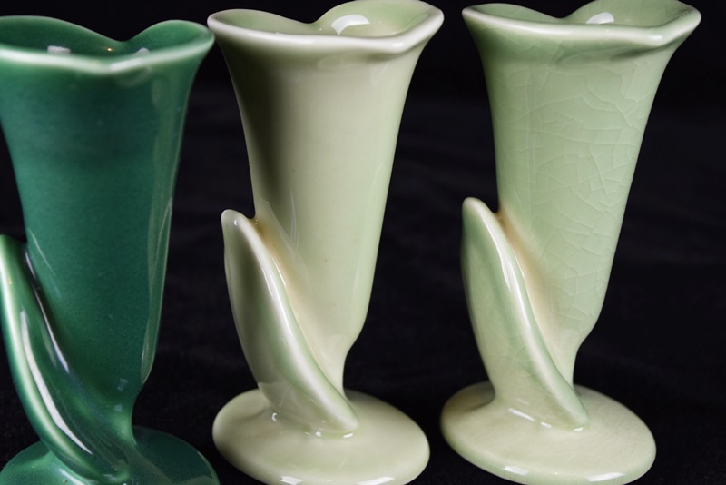 A Collection of Three Rookwood Bud Vases, Mold #6591, 1954
