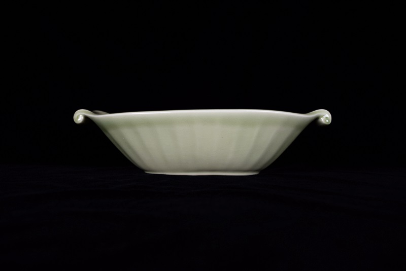 A Rookwood Oval Bowl with Scrolled Handles, Mold #2848, 1948