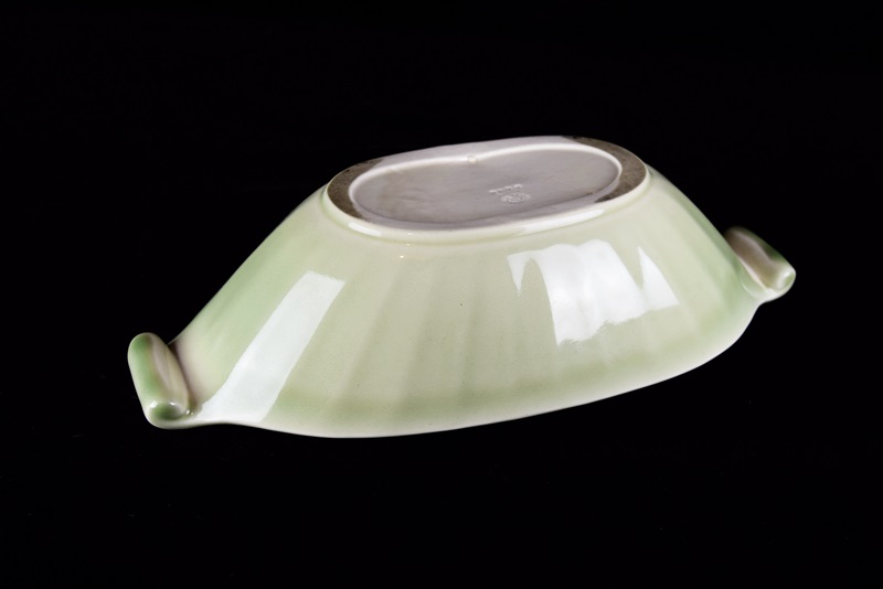 A Rookwood Oval Bowl with Scrolled Handles, Mold #2848, 1948
