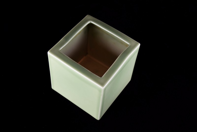 Two Rookwood Planters Each in Soft Green High Gloss Glaze