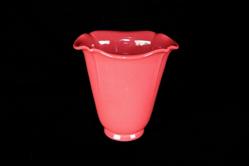 A Rookwood Flared Vase in Deep Rose, Dated 1946