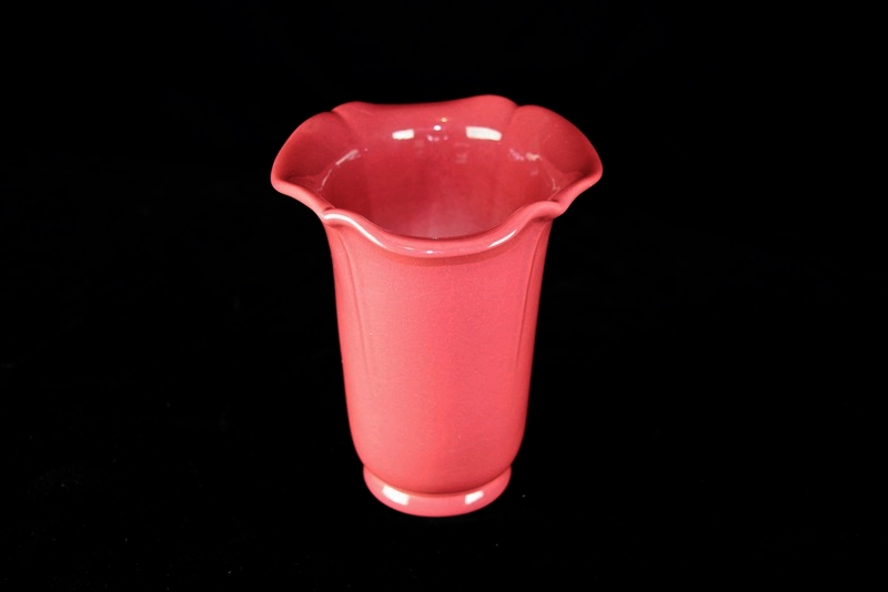 A Rookwood Flared Vase in Deep Rose, Dated 1946