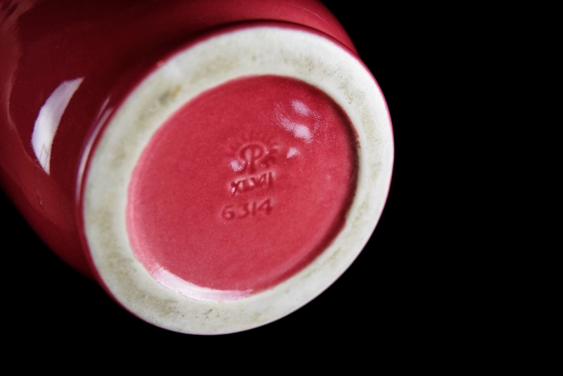 A Rookwood Flared Vase in Deep Rose, Dated 1946