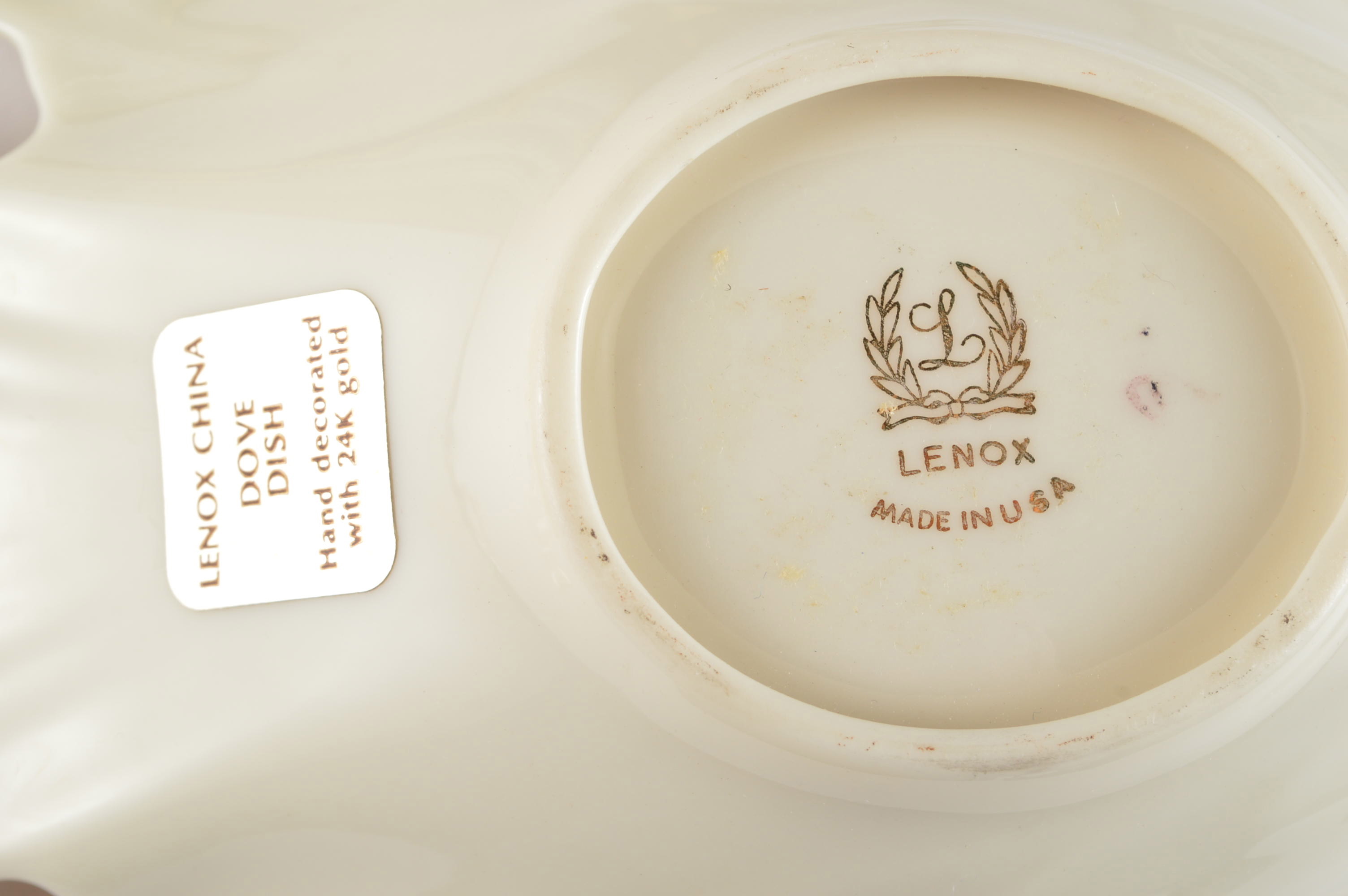 Two Lenox Dishes and a Modern Plate and Dip Bowl