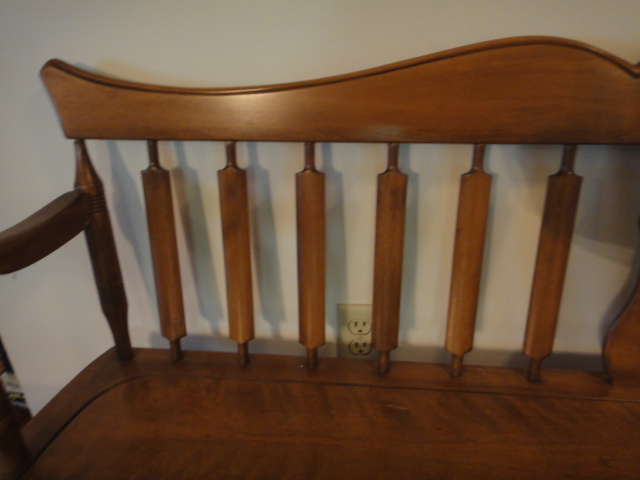 Early American Style Maple Railroad/Hall Bench