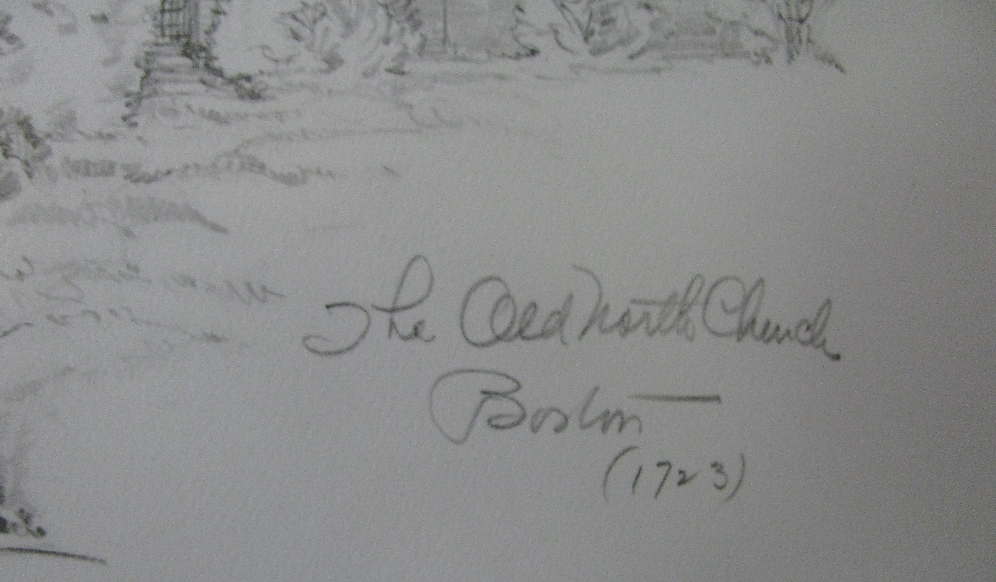 Pair of Framed Pencil Sketch Prints by Charles H. Overly