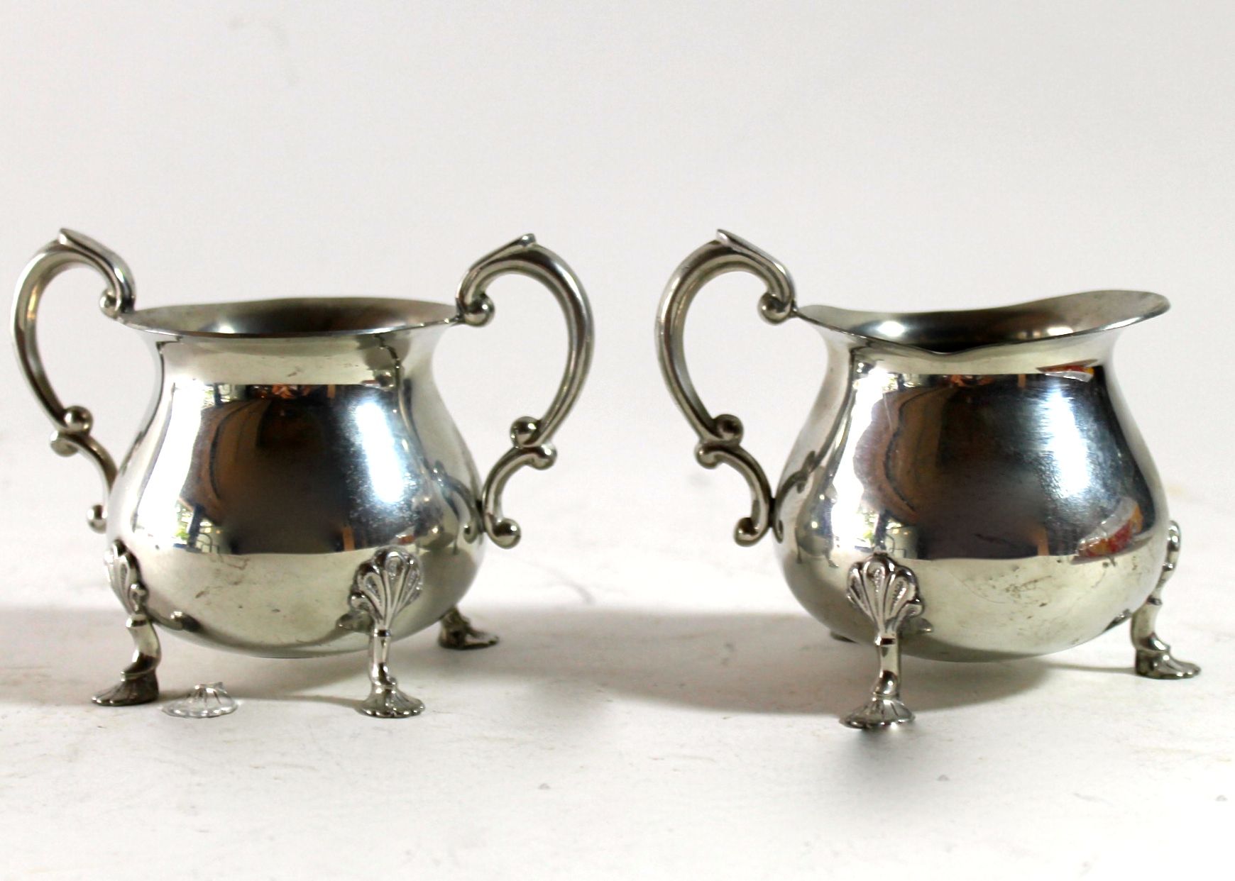 Empire Pewter Cream and Sugar Set