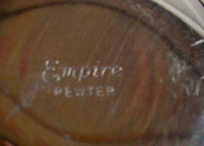 Empire Pewter Cream and Sugar Set