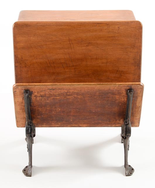 Antique New Oxford Cast Iron and Oak School Desk