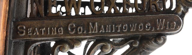 Antique New Oxford Cast Iron and Oak School Desk