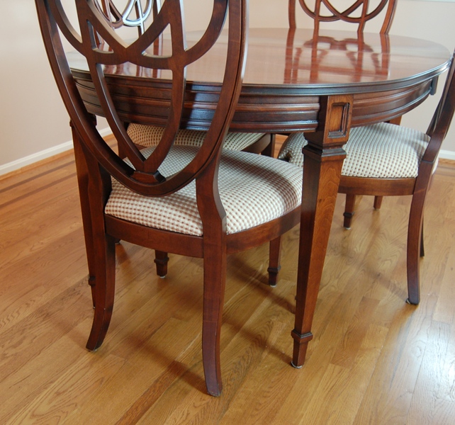 Nichols and Stone Dining Table  and Six Chairs