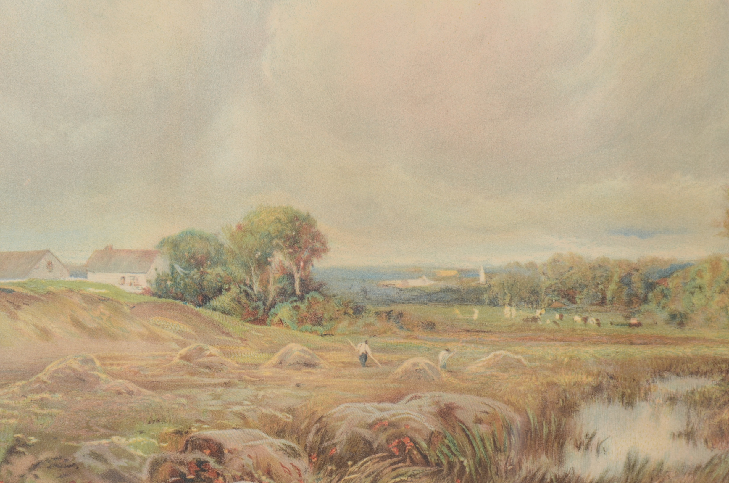 Framed Vintage P.R. Koehler Chromolithograph Print