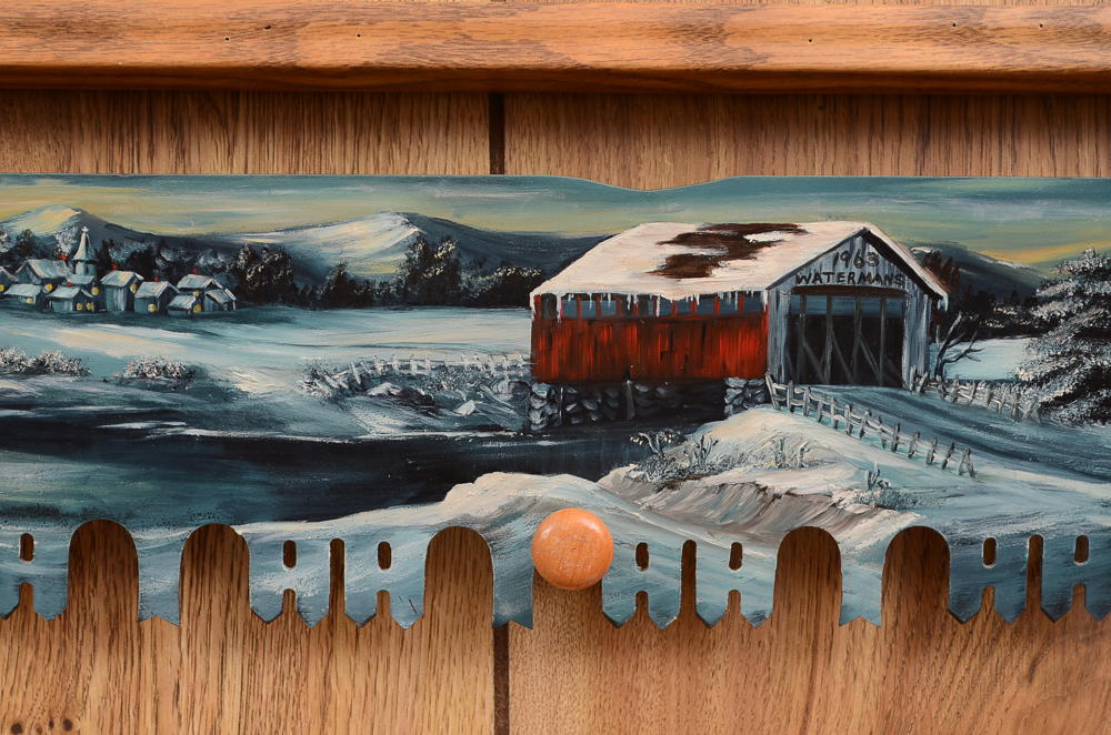 Hand Painted Decorative Two Man Saw, Signed By Artist.