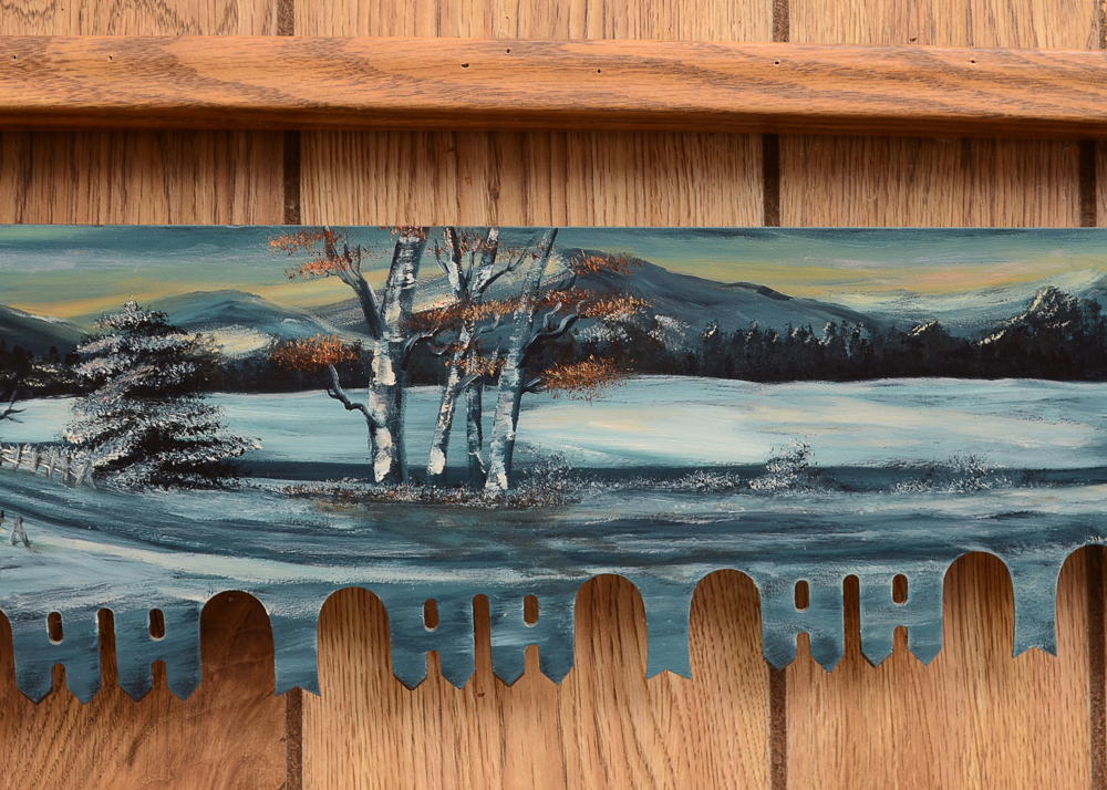 Hand Painted Decorative Two Man Saw, Signed By Artist.