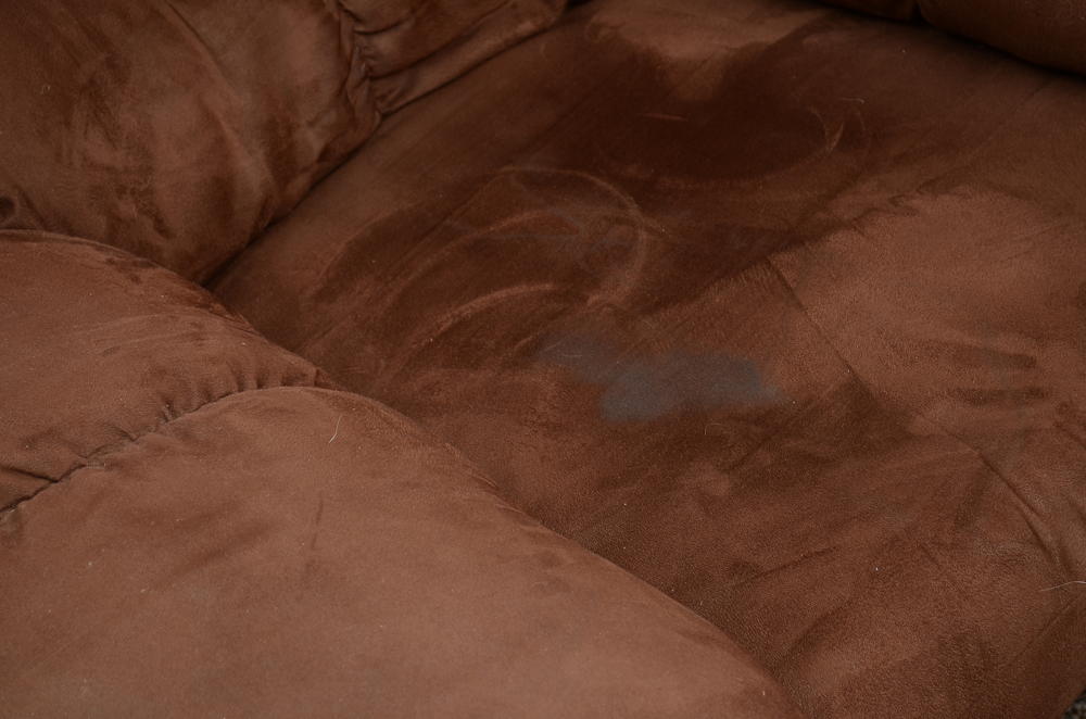 Large Brown Ultra Suede Recliner