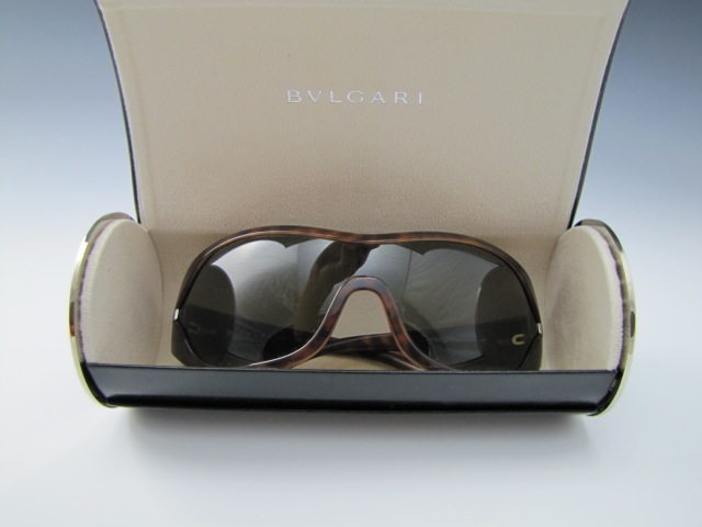 Prada Designer Sunglasses with Bvlgari Leather Hardcase