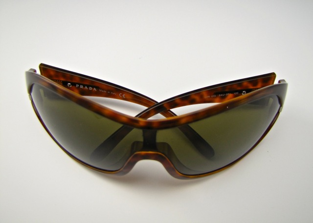 Prada Designer Sunglasses with Bvlgari Leather Hardcase