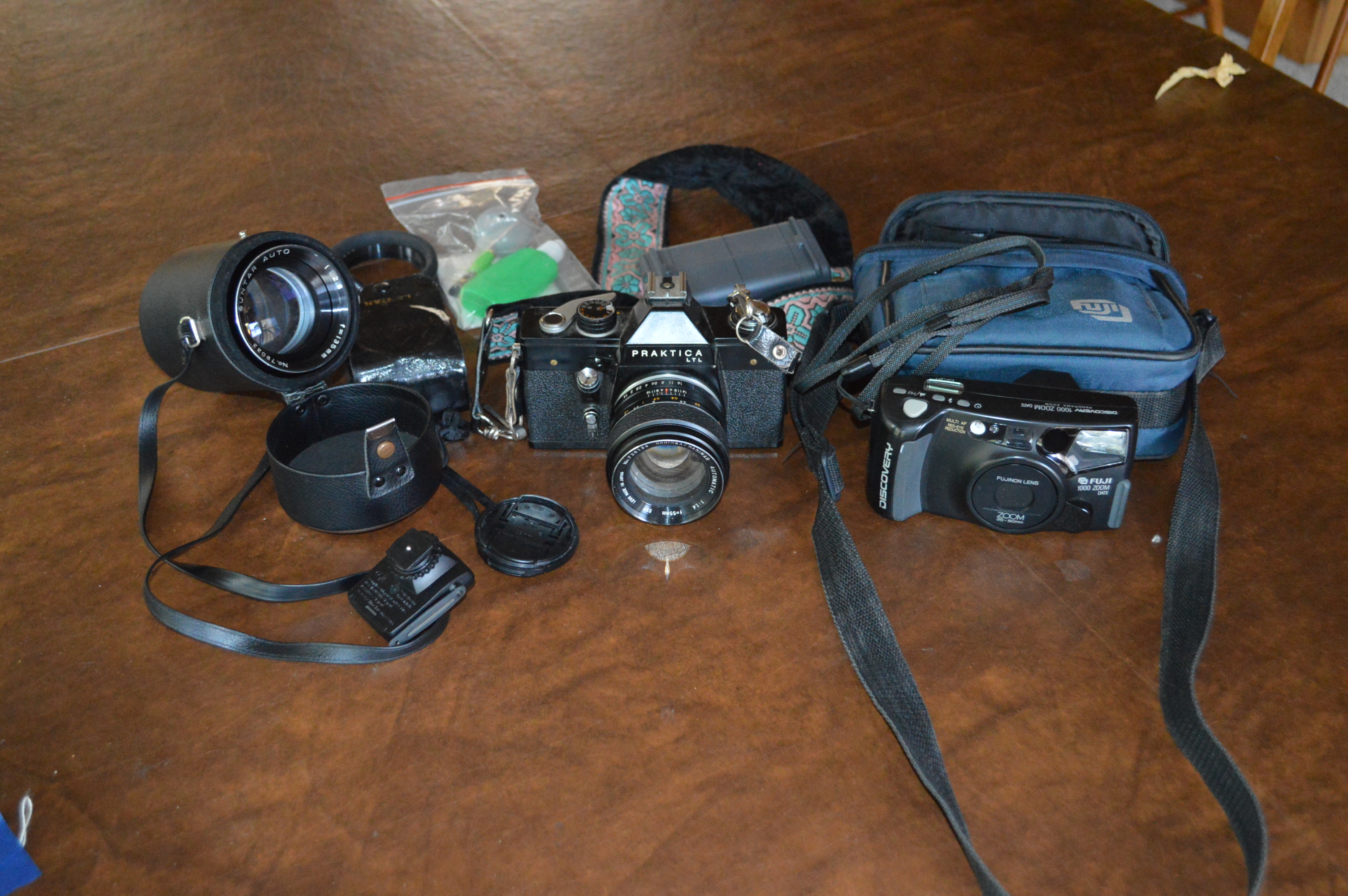 Vintage Praktica and Fuji Camera