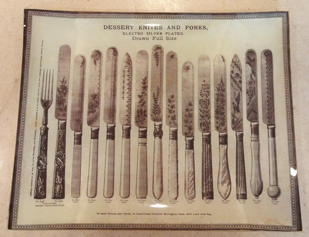 Lenox Flatware and Glass Tray Showing Vintage Patterns