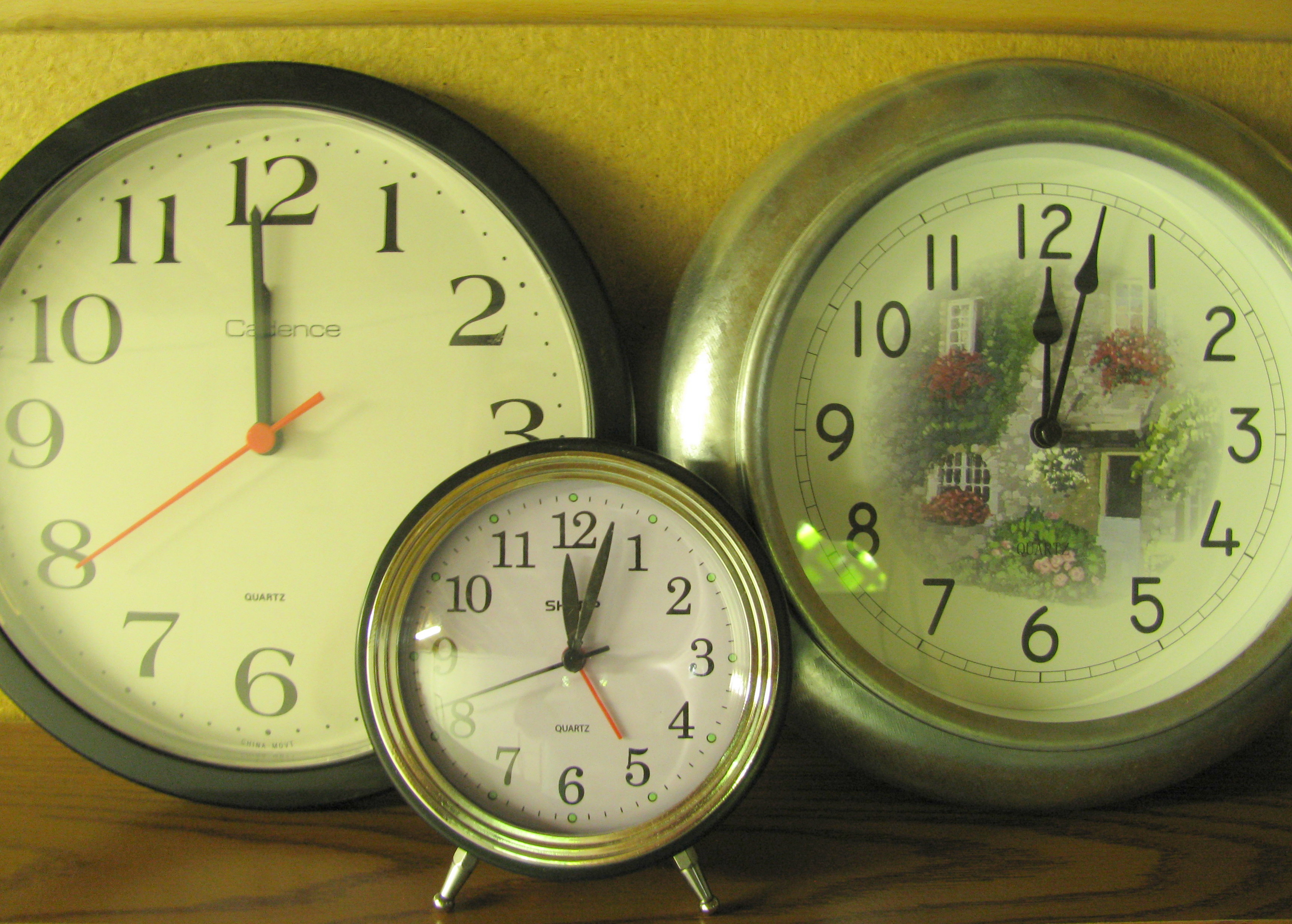 Three Battery Operated Clocks