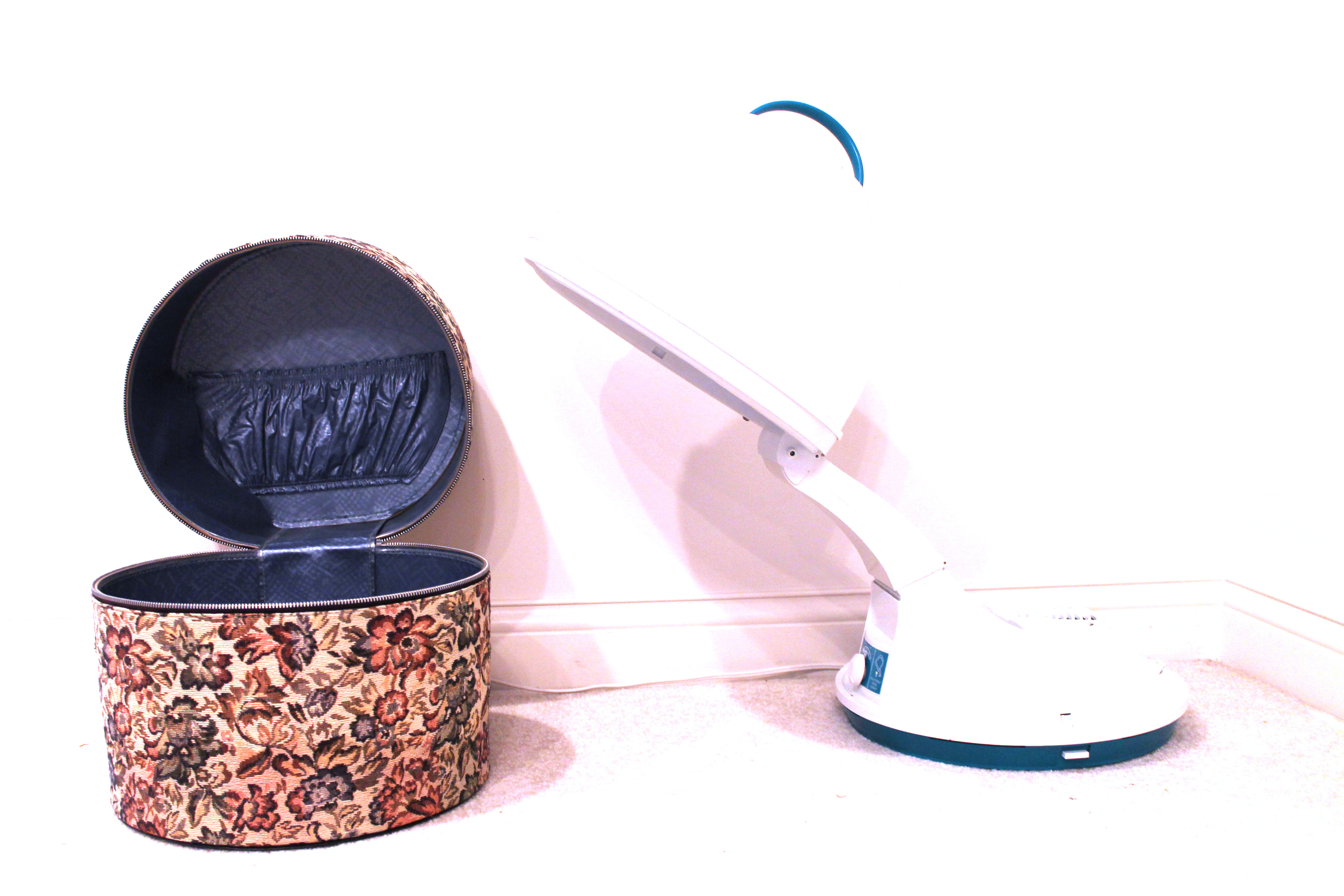 Vintage Wig Case and Portable Salon Hair Dryer