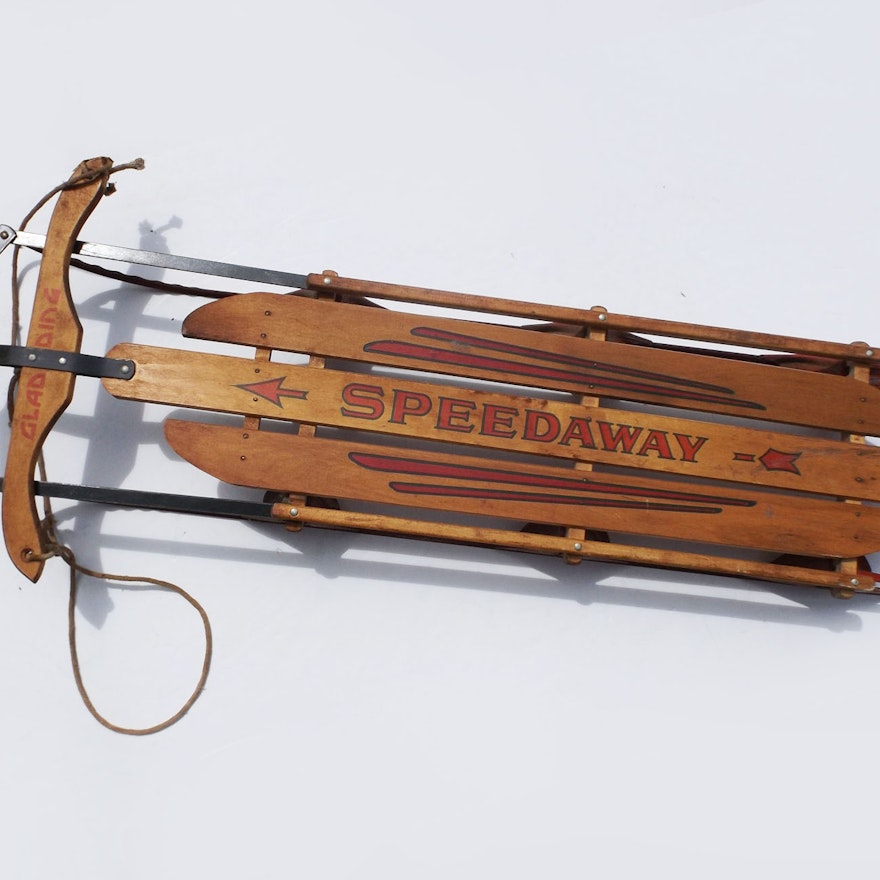 1950s Gladding Speedaway Wooden Sled