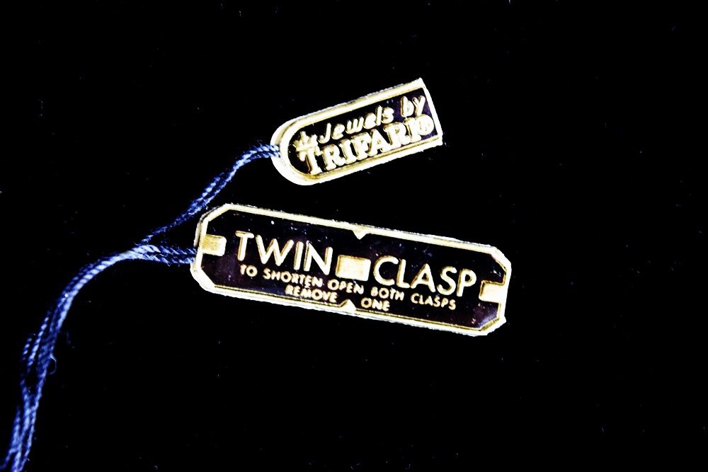 A Vintage Trifari Rhinestone Necklace, New with Tag