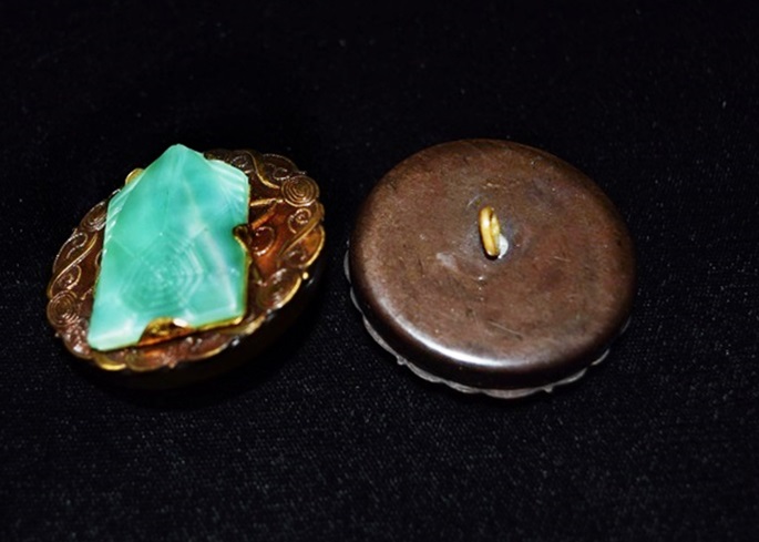 A Pair of Incredible Art Deco Oversized Buttons 