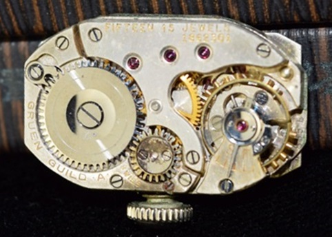 A Women's Vintage Gruen Watch with Ornate 14k White Gold Case