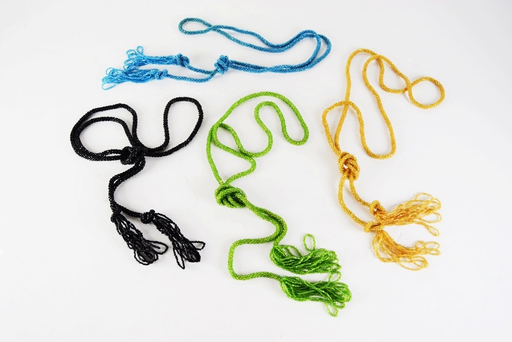 Vintage Beaded and Tasseled Necklaces (Four)