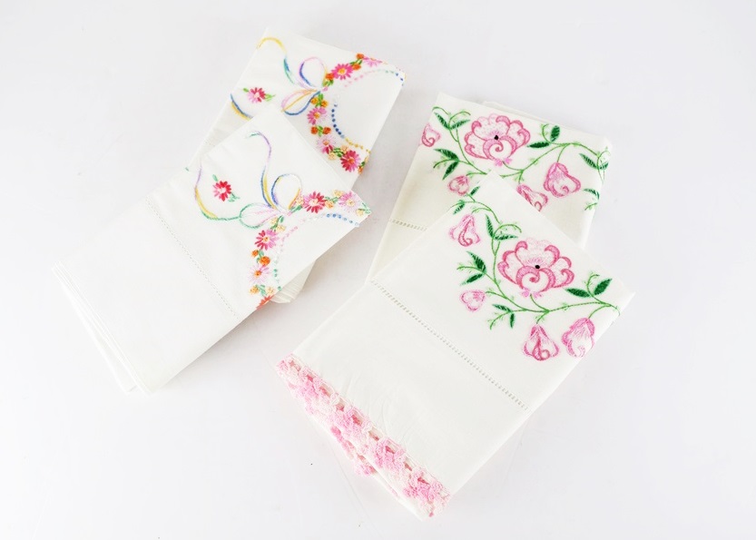 A Generous Array of Vintage Embroidered Linen Items