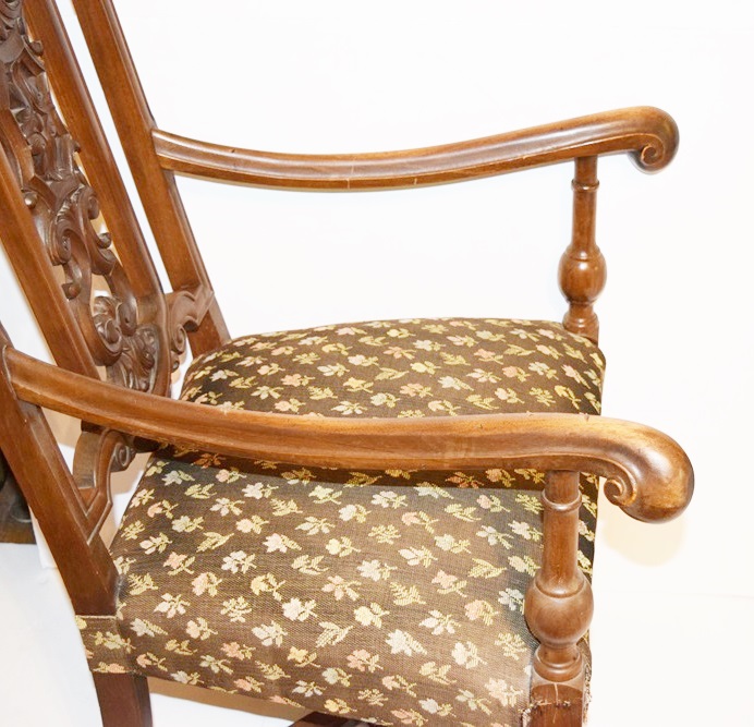 A Vintage Armchair (1930s) Richly Carved in the Jacobean Style