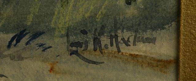 Louis K. Harlow Original Watercolor 