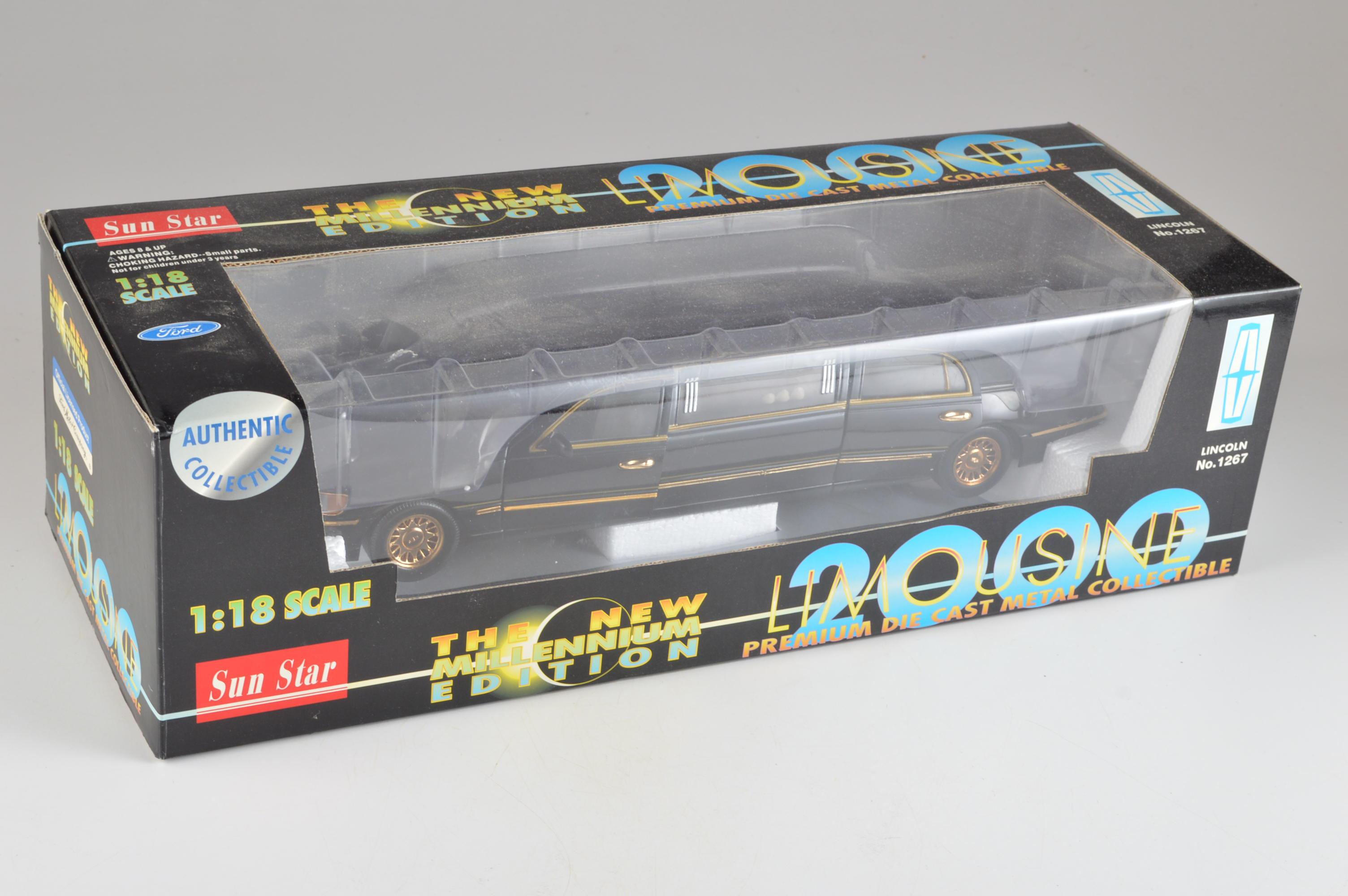 Sun Star Millennium Edition Lincoln Limousine Die Cast Model Car