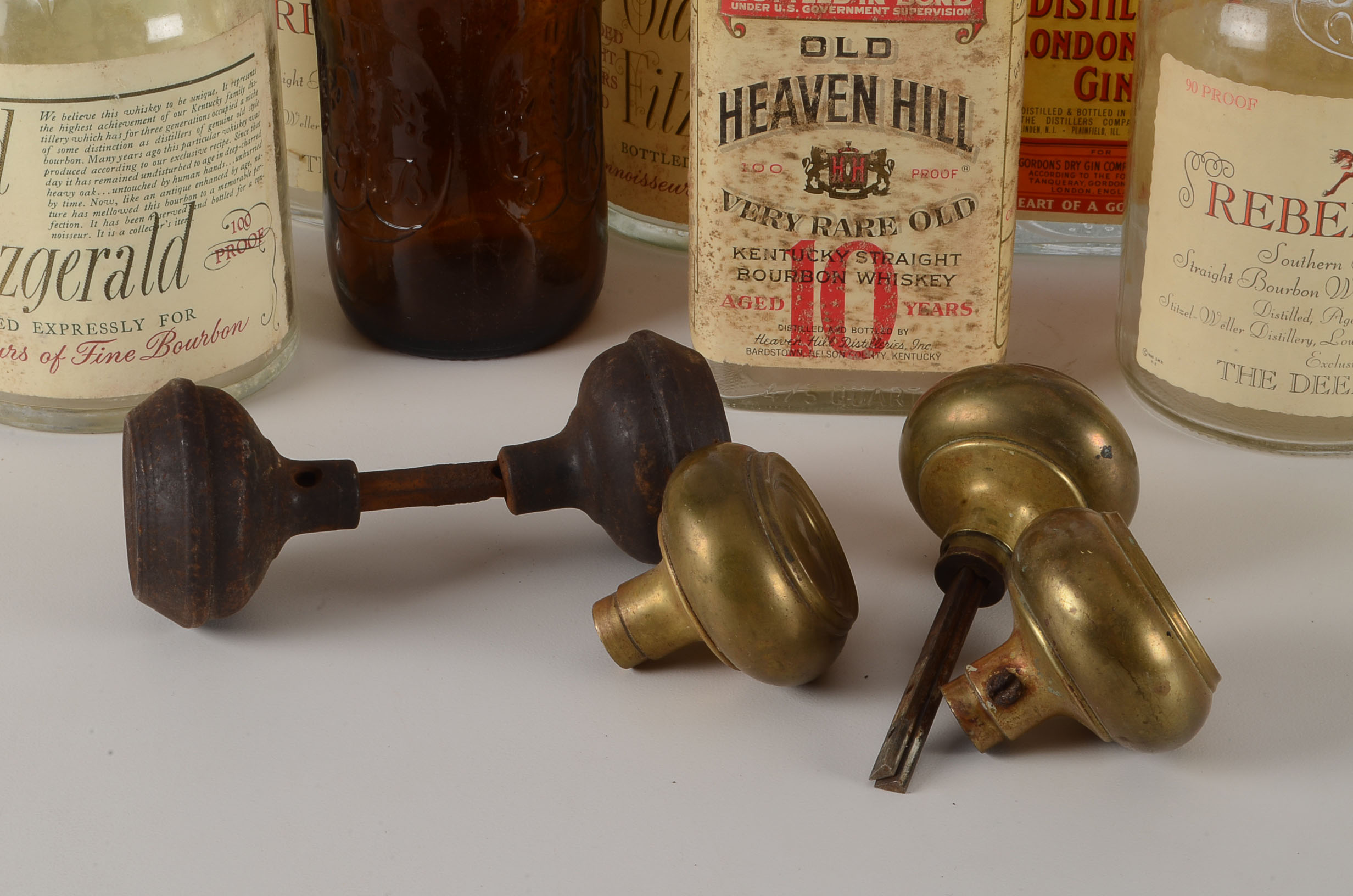 Signed Ted Nugent Hat and Vintage Liquor Bottles