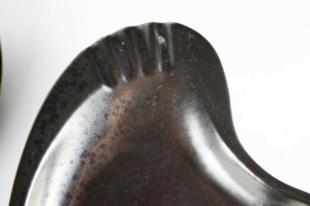 Three Rookwood Ash Receivers in Dark Nubian Glaze, 1957