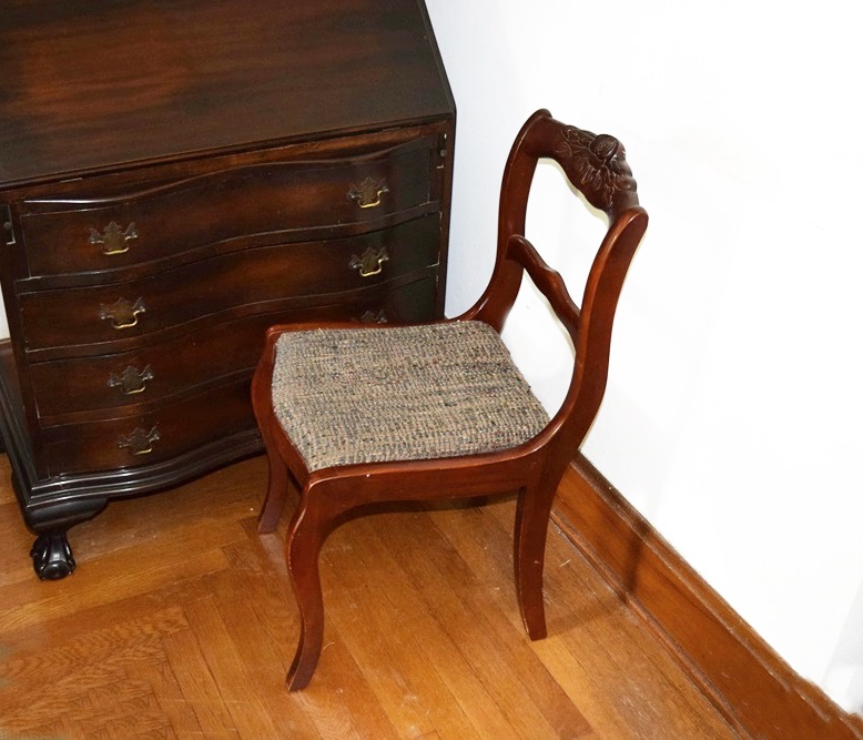 Chippendale Style Secretary Desk in Mahogany, Mid-20th Century