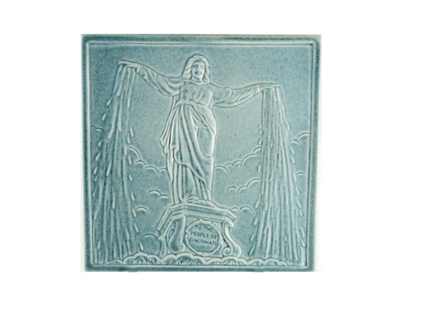 A Current Tyler Davidson Fountain Rookwood Tile, New in Box