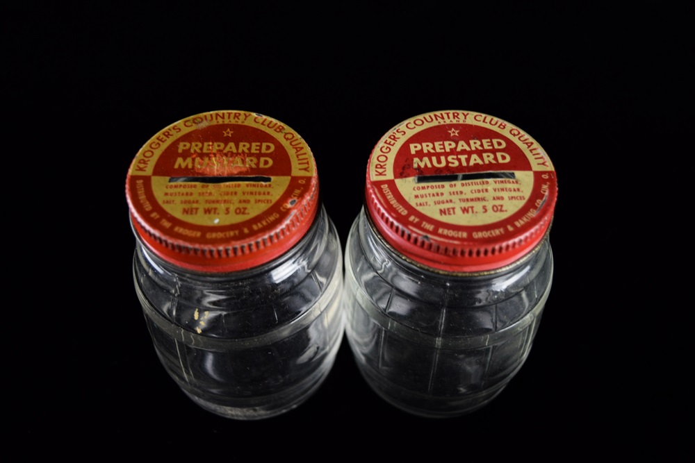 A Darling Antique "Jumbo" Peanut Butter Jar Bank Plus Others