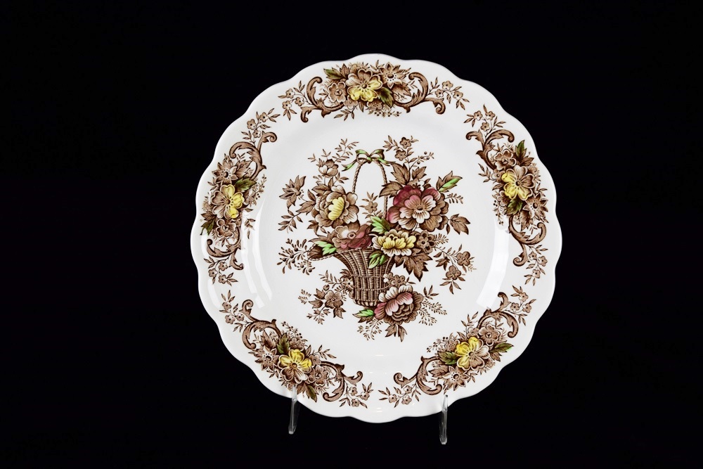 Charming Vintage Stafforshire "Old English Bouquet" Salad Plates