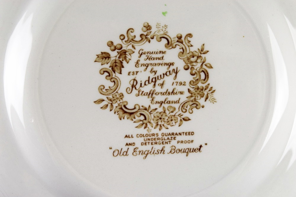 Charming Vintage Stafforshire "Old English Bouquet" Salad Plates