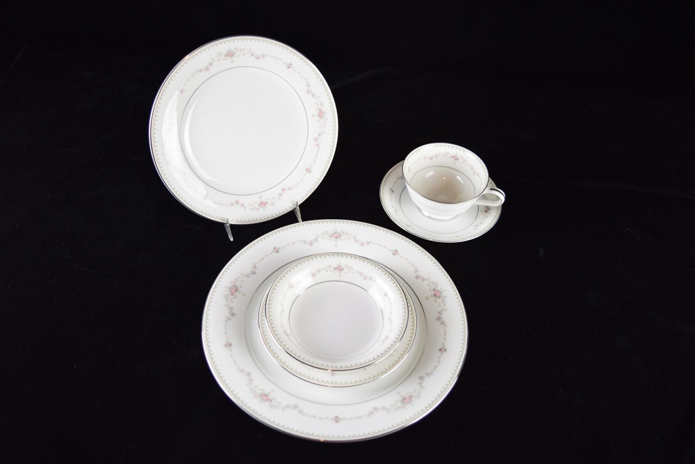 Eight Complete Place Settings of Noritake's "Fairmont" Pattern
