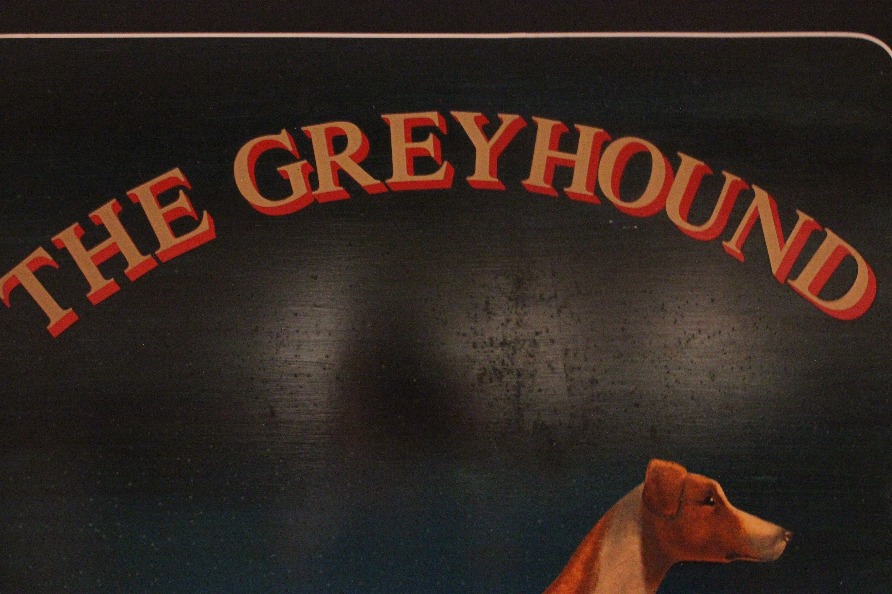 Hand-Painted Two-Sided Wooden Pub Sign 