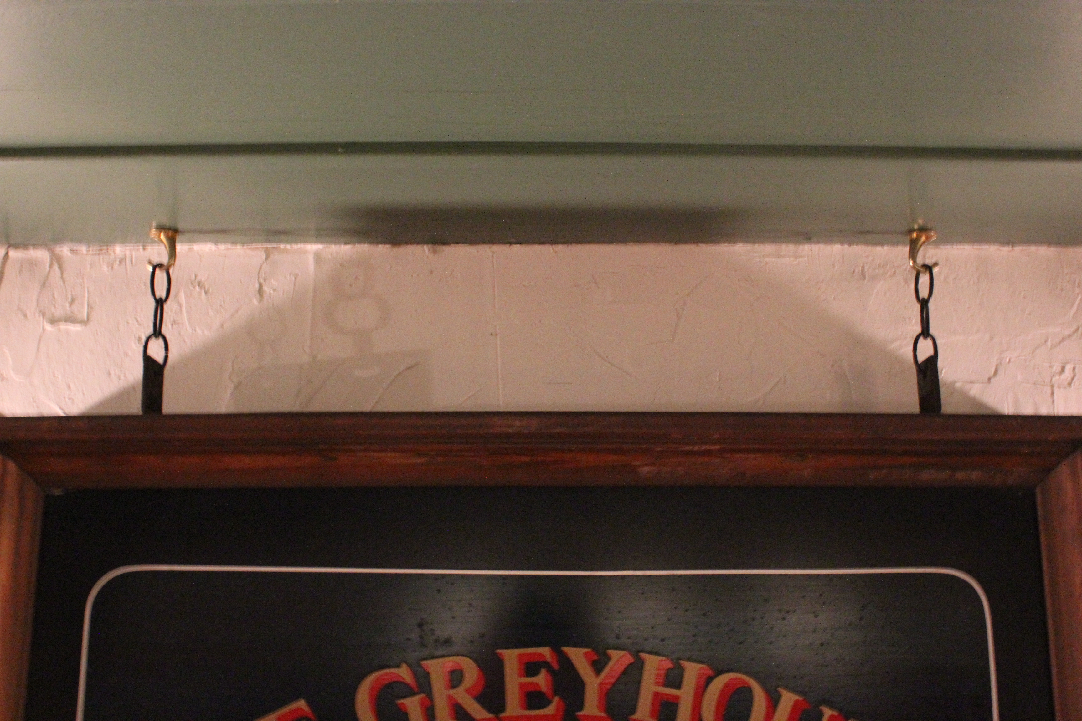 Hand-Painted Two-Sided Wooden Pub Sign 