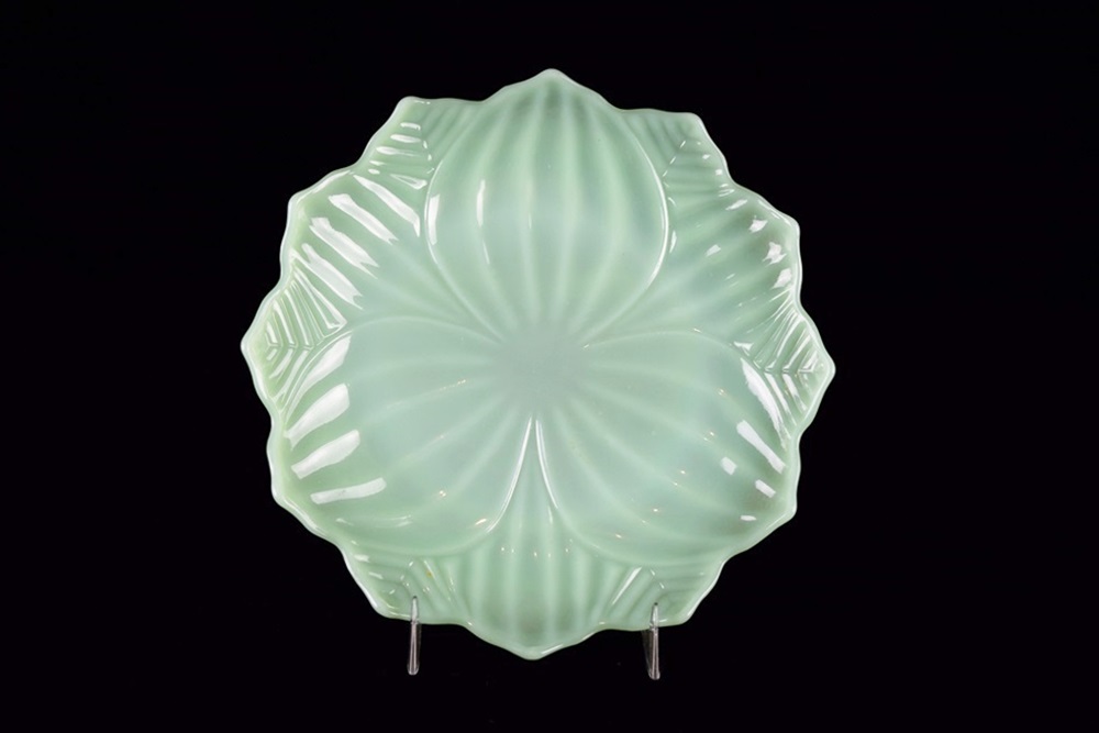 Vintage Jadeite Dogwood Blossom Dish