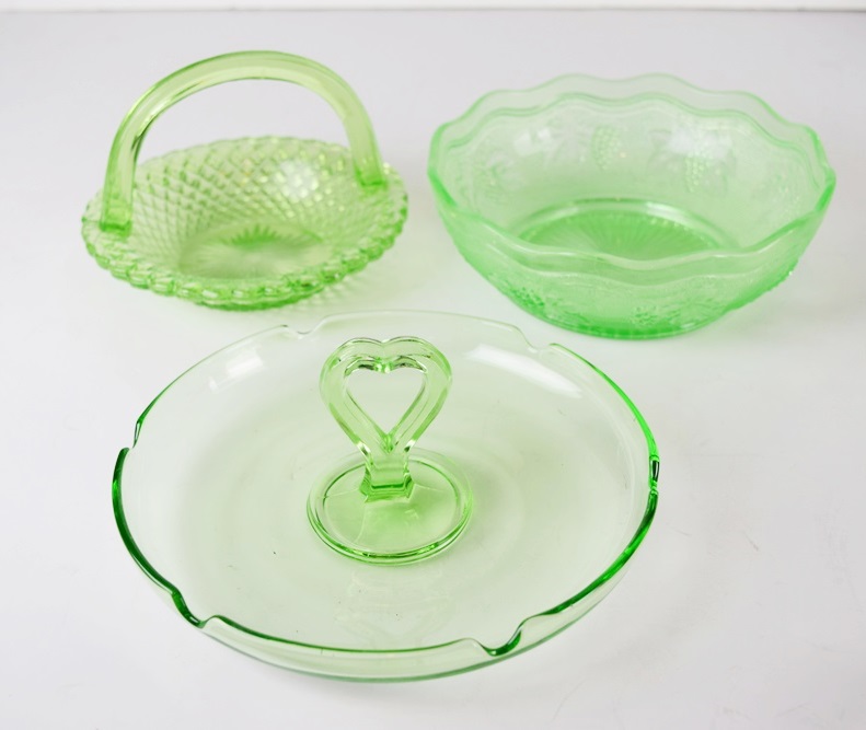 A Generous Collection of Depression Glass Items