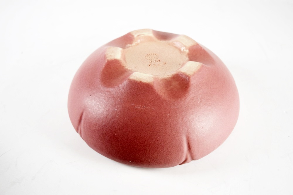 A Shallow Rookwood Bowl and Matching Flower Frog, 1915 and 1917